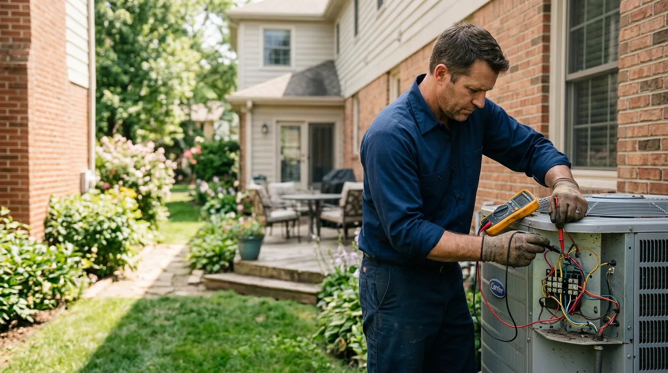 HVAC technician working near Malaga, NM